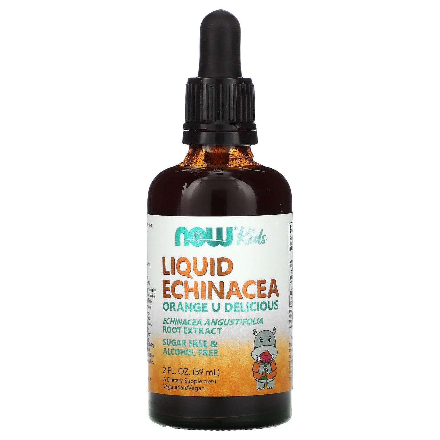 NOW Foods, Kids, Liquid Echinacea, Orange, 2 fl oz (59 ml) - Image 1