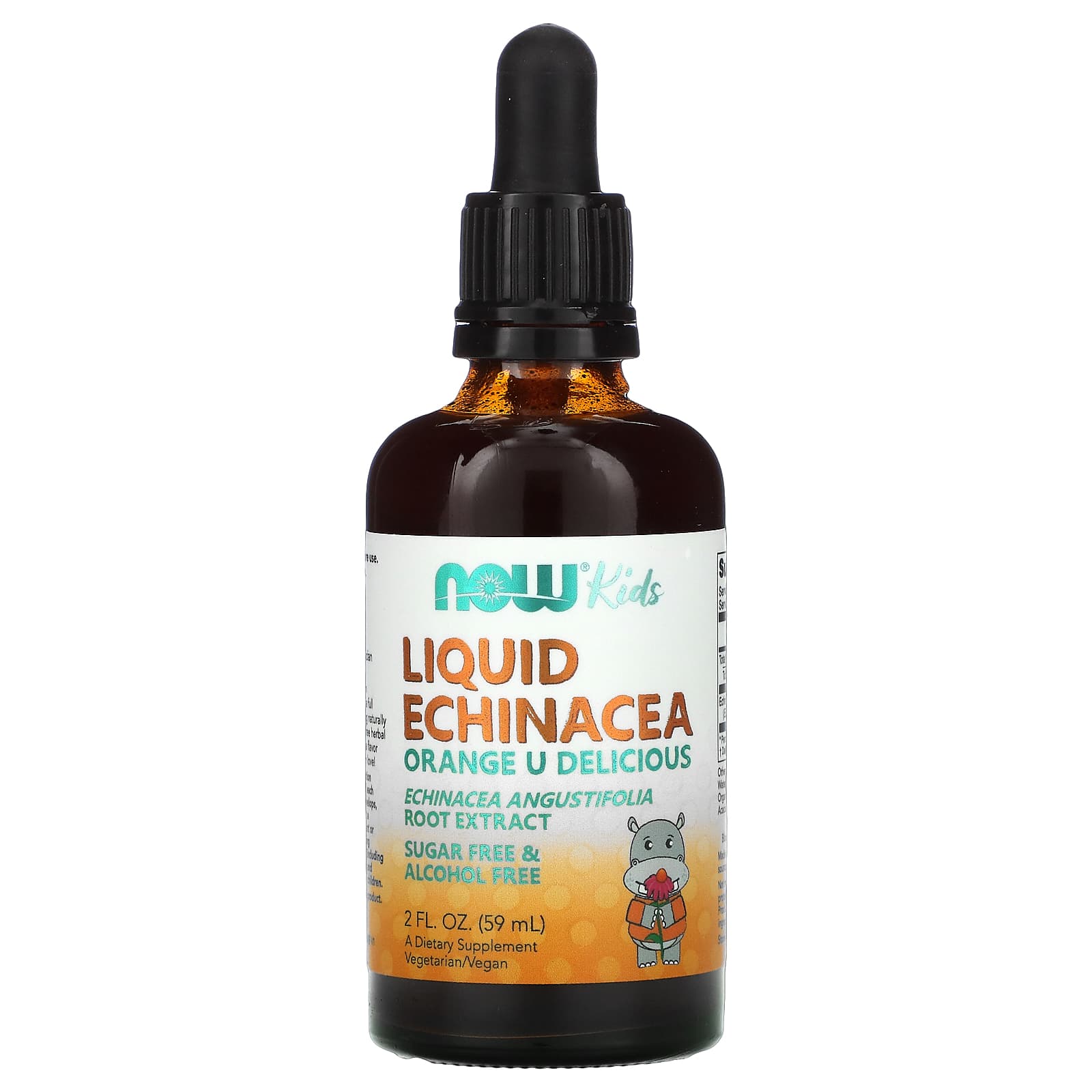 NOW Foods, Kids, Liquid Echinacea, Orange, 2 fl oz (59 ml) - Image 1