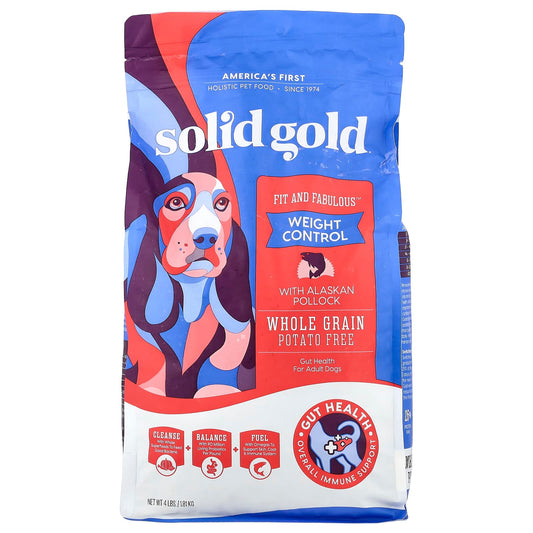 Solid Gold, Fit and Fabulous™, For Adult Dogs, With Alaskan Pollock, 4 lbs (1.81 kg) - Image 1