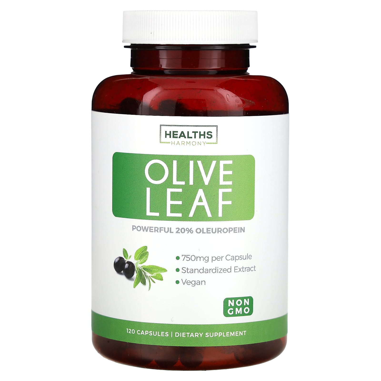Boost Immune System with 750mg Olive Leaf Extract - 120 Capsules - Image 1