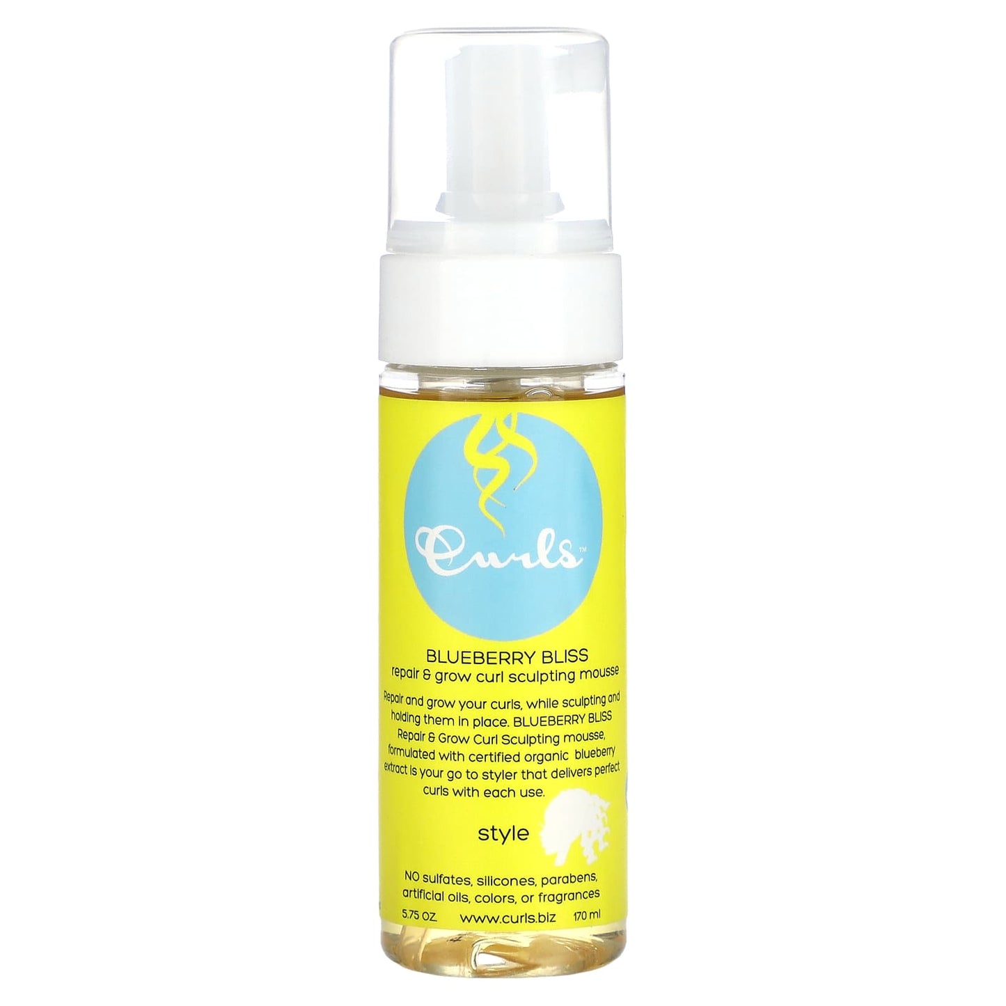 Blueberry Bliss Curl Sculpting Mousse for Repair & Growth, 5.75 oz (170 ml) - Image 1