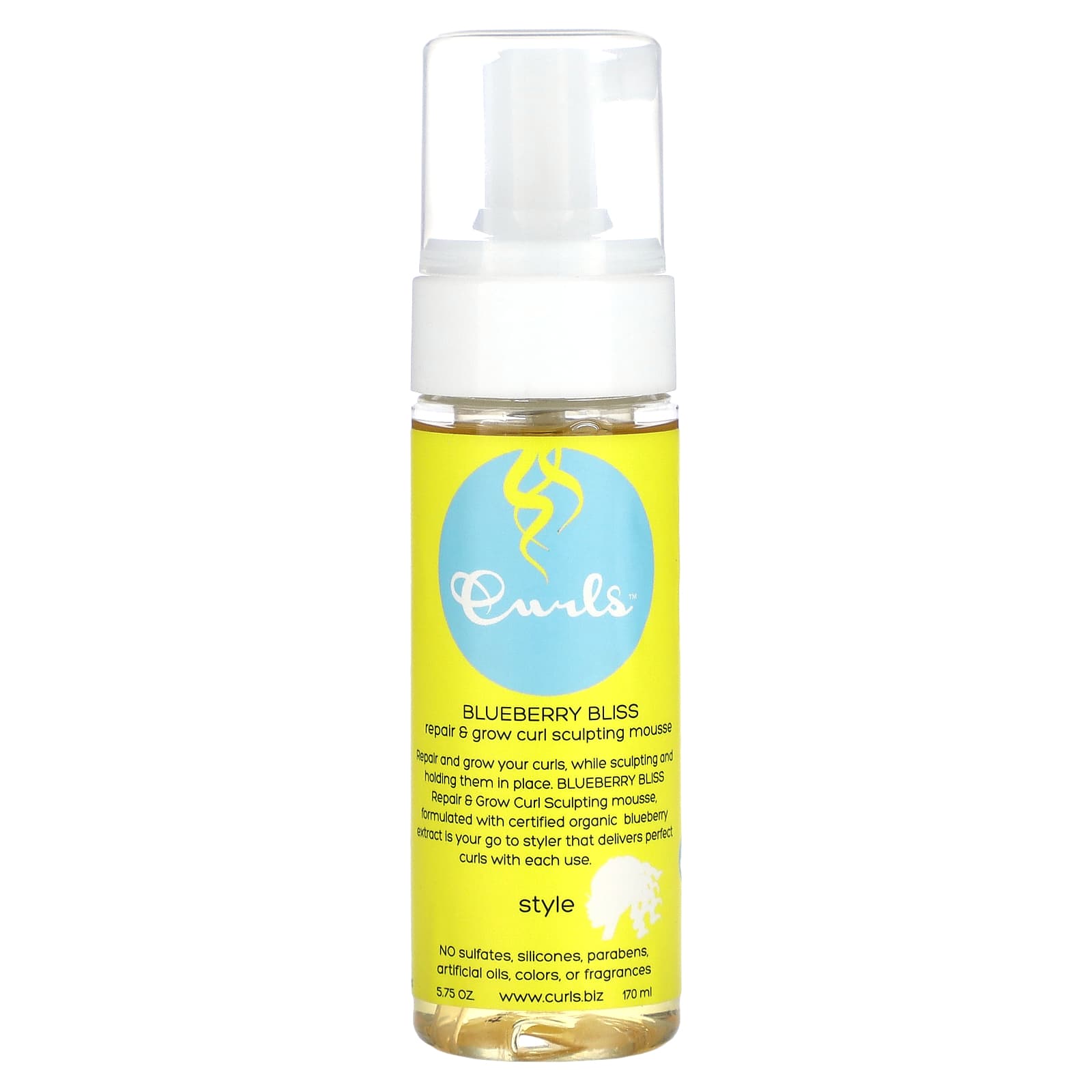 Blueberry Bliss Curl Sculpting Mousse for Repair & Growth, 5.75 oz (170 ml) - Image 1