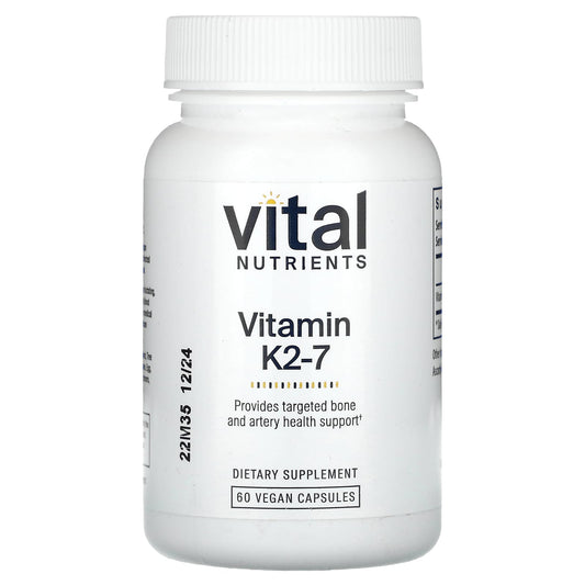 Vital Nutrients, Vitamin K2-7, 60 Vegan Capsules (180 mcg per Capsule) - Image 1