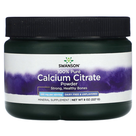 Swanson, 100% Pure Calcium Citrate Powder, Unflavored, 8 oz (227 g) - Image 1