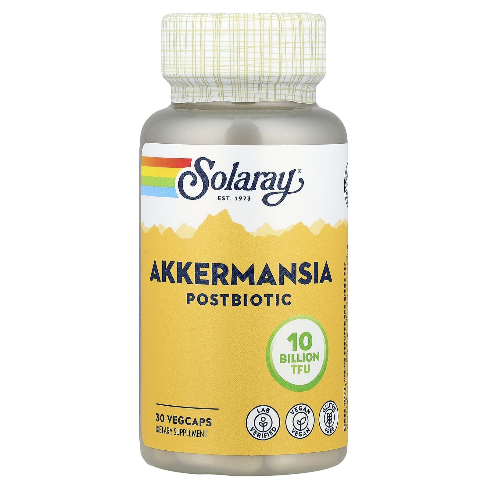 Solaray, Akkermansia Postbiotic, 10 Billion TFU, 30 VegCaps - Image 1