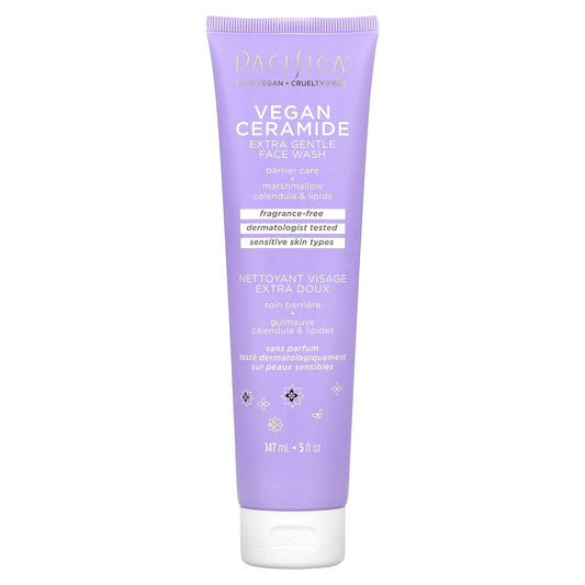 Pacifica, Vegan Ceramide, Extra Gentle Face Wash, 5 fl oz (147 ml) - Image 1