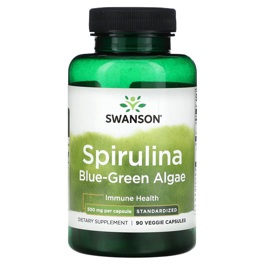 Swanson, Spirulina Blue-Green Algae, 90 Veggie Capsules - Image 1
