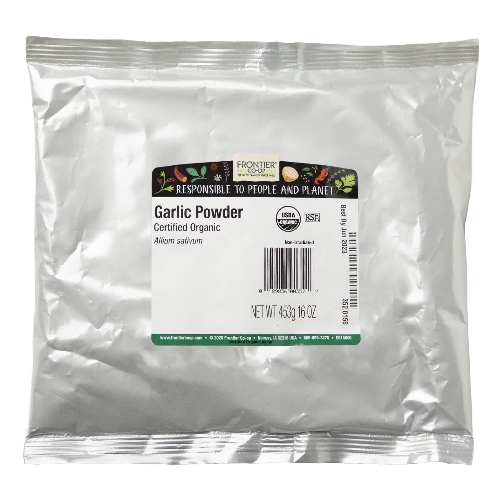 Organic Garlic Powder by Frontier Co-op, 16 oz (453g) - USDA Certified - Image 2