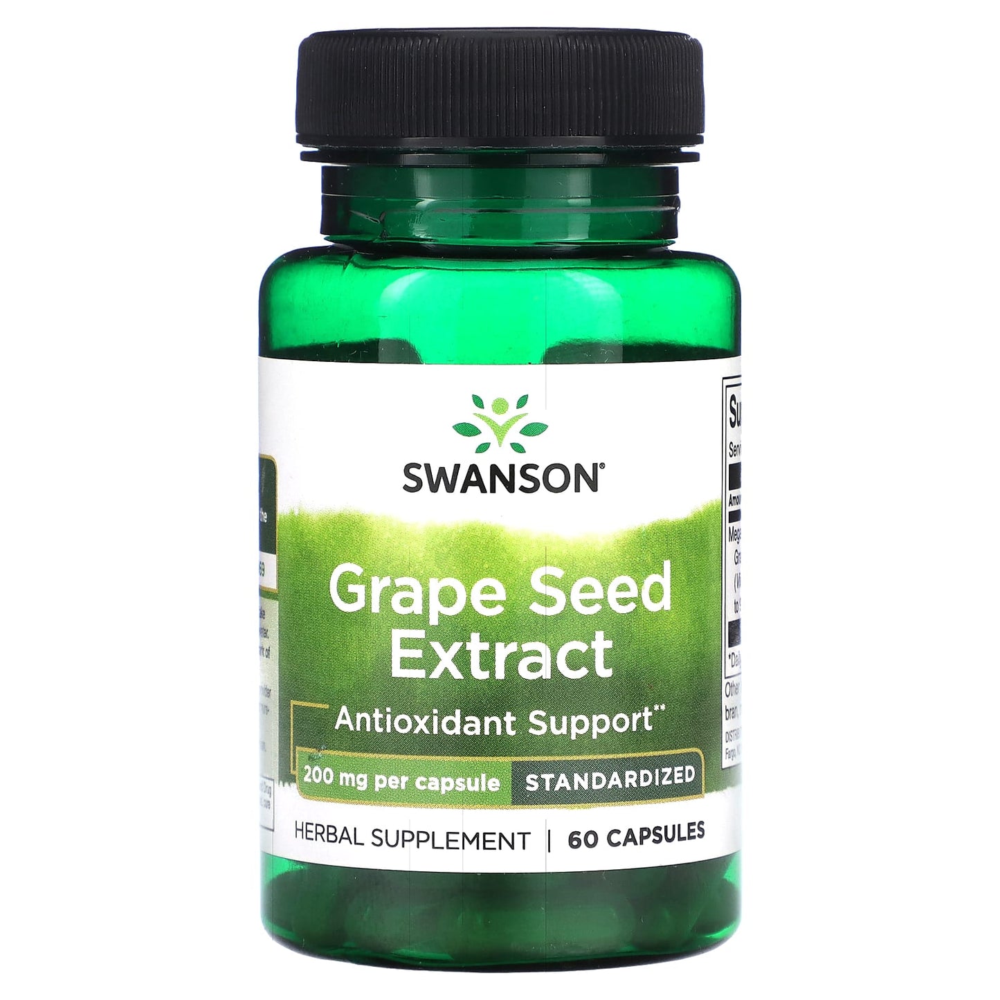 Swanson, Grape Seed Extract, 200 mg, 60 Capsules - Image 1