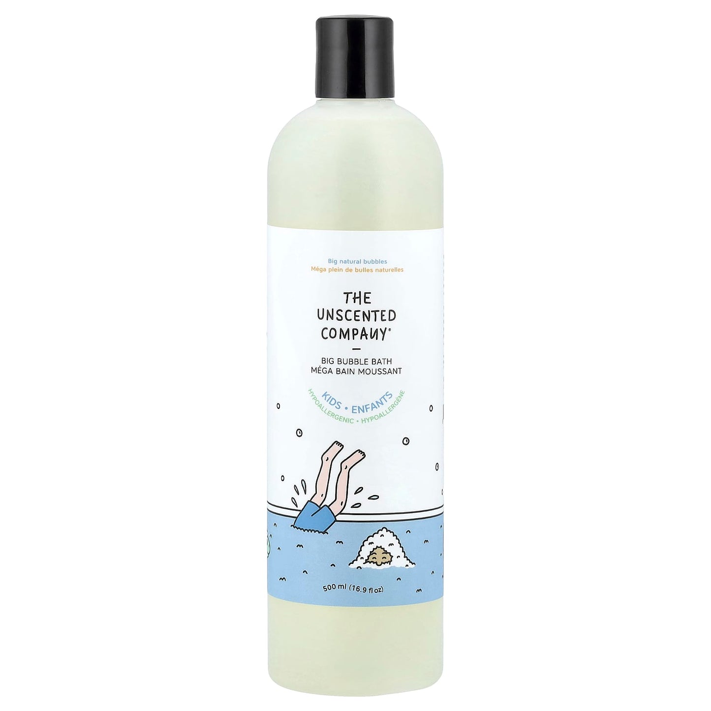 The Unscented Company, Kids, Big Bubble Bath, Fragrance Free, 16.9 fl oz (500 ml) - Image 1