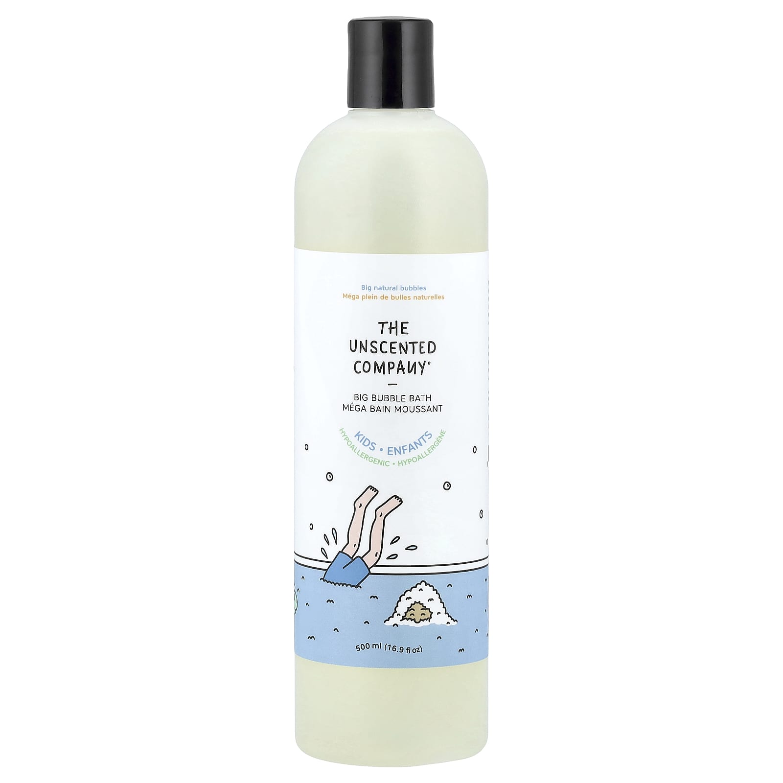 The Unscented Company, Kids, Big Bubble Bath, Fragrance Free, 16.9 fl oz (500 ml) - Image 1