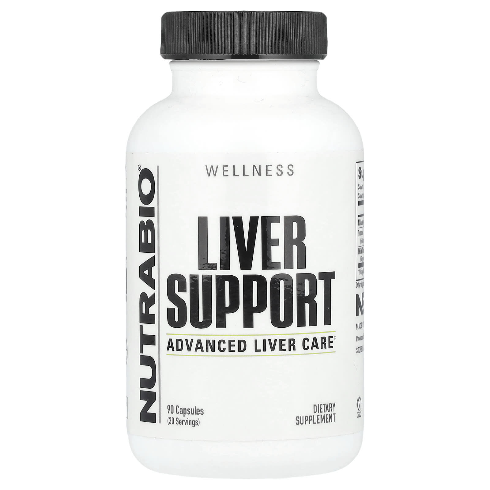 NutraBio, Liver Support, 90 Capsules - Image 1