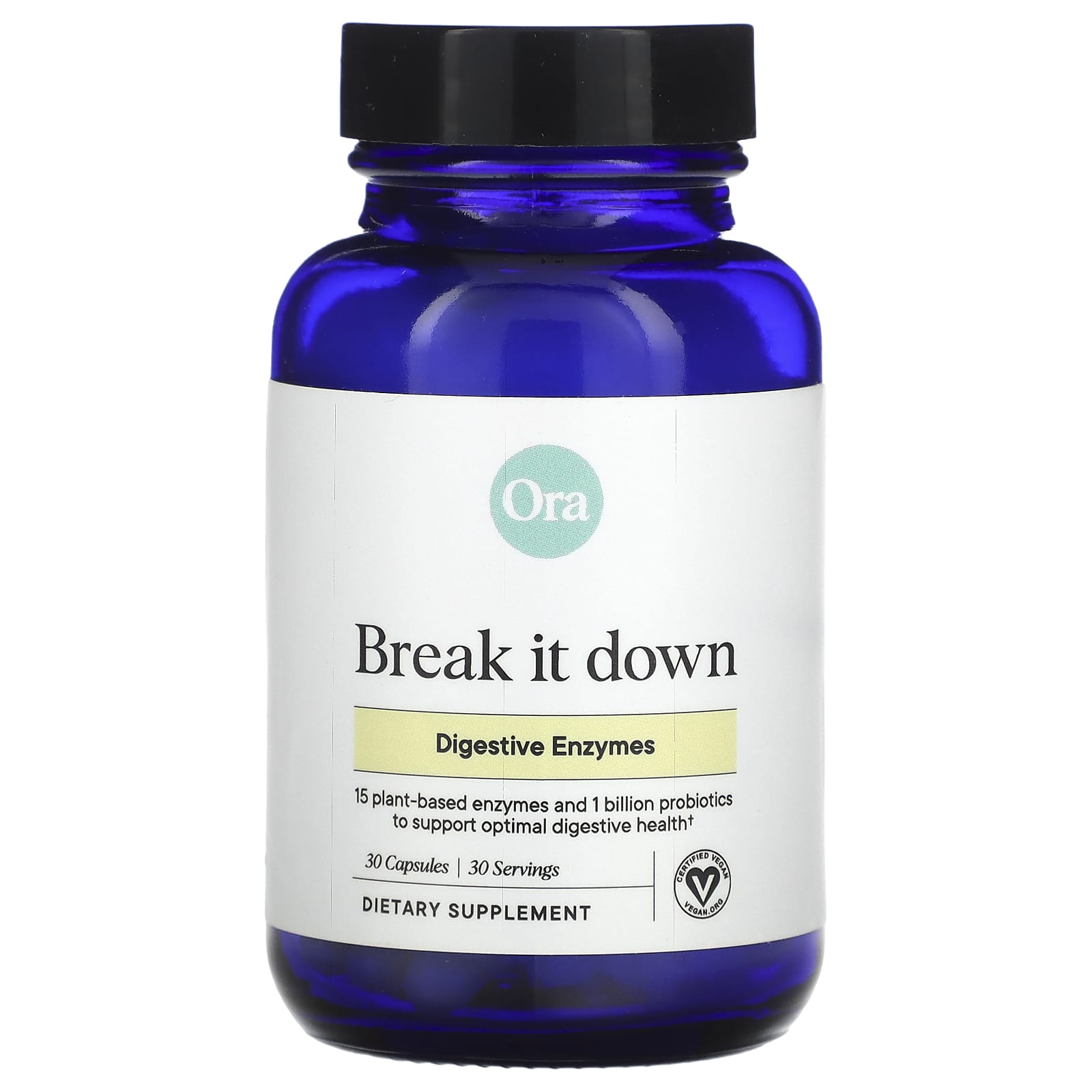 Ora, Break It Down, Digestive Enzymes, 30 Capsules - Image 1