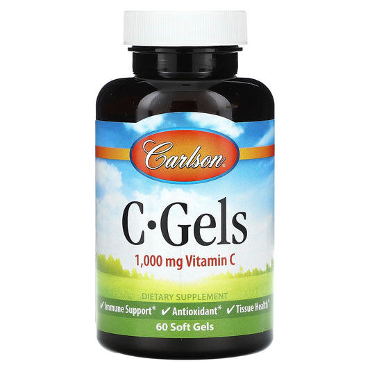 Boost Immunity with Carlson Vitamin C 1,000mg 60 Soft Gels - Image 1
