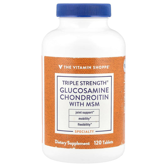 The Vitamin Shoppe, Triple Strength Glucosamine Chondroitin With MSM, 120 Tablets - Image 1