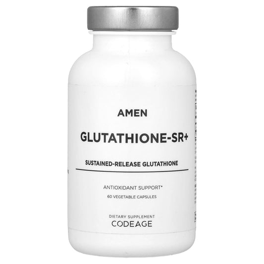 Glutathione-SR+ for Antioxidant Support by CodeAge - 250mg, 60 Capsules - Image 1