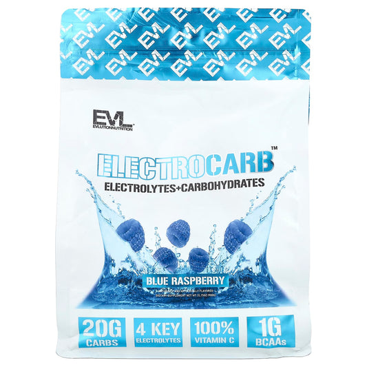EVLution Nutrition ElectroCarb™ Workout Fuel - Blue Raspberry, 900g - Image 1