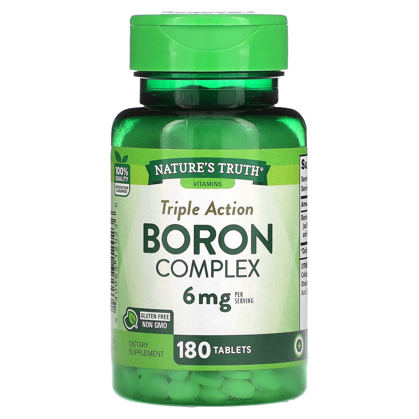 Nature's Truth, Triple Action Boron Complex, 180 Tablets (3 mg per Tablet) - Image 1