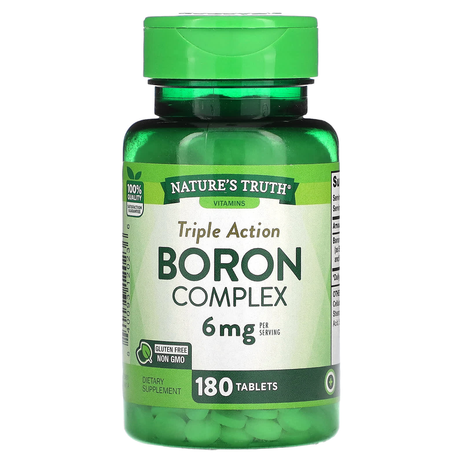 Nature's Truth, Triple Action Boron Complex, 180 Tablets (3 mg per Tablet) - Image 1