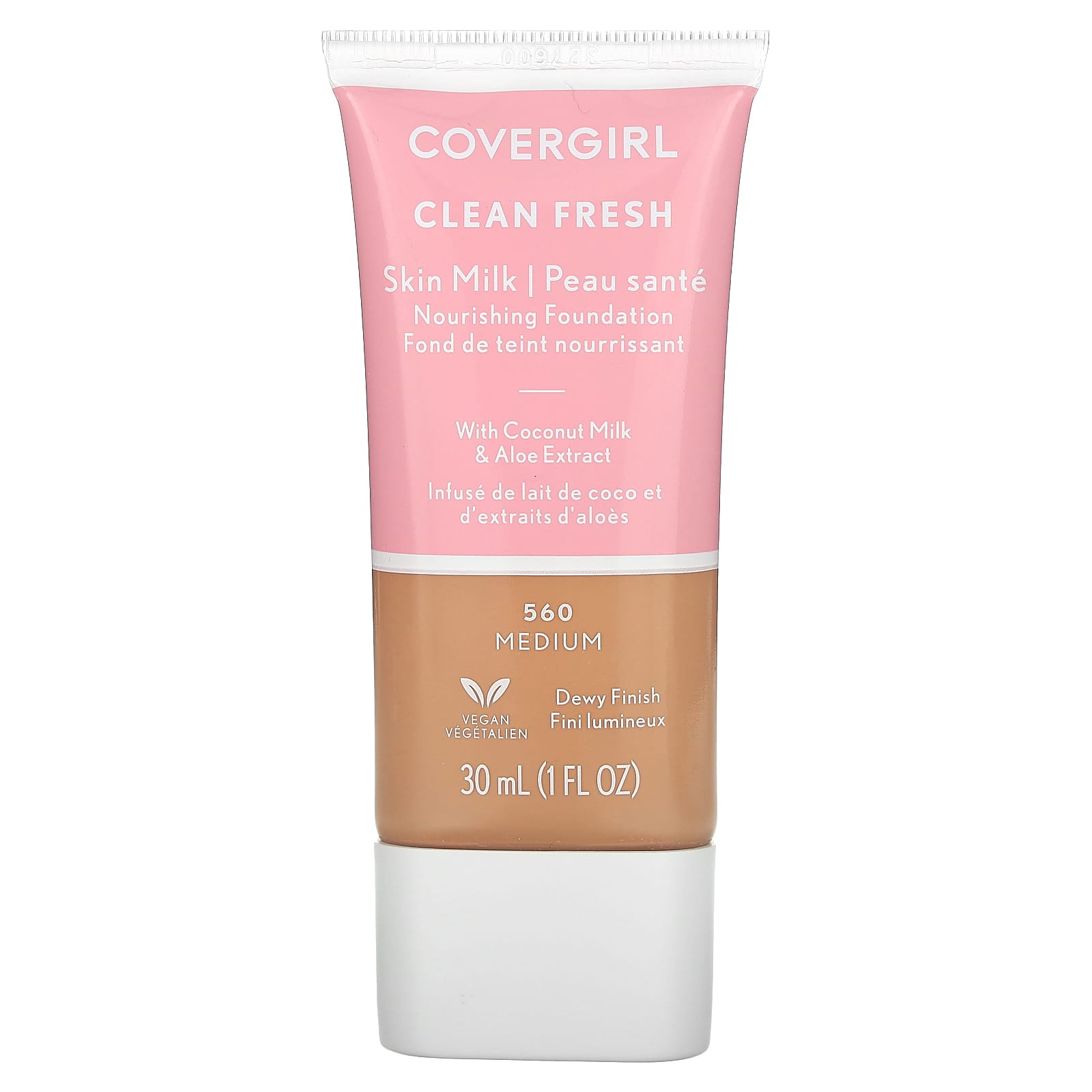 Covergirl Clean Fresh Skin Milk Foundation, Medium, 1 fl oz (30 ml) - Hydrating & Cruelty-Free - Image 1