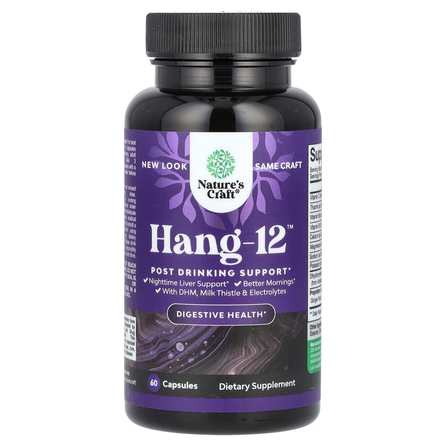 Nature's Craft, Hang-12, Post Drinking Support, 60 Capsules - Image 1