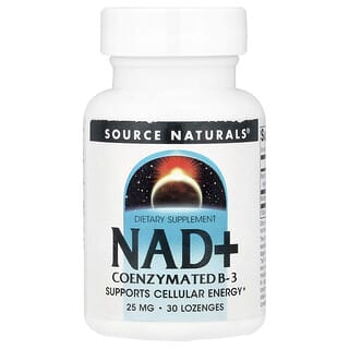 Source Naturals NAD+ Energy Supplement, 30 Lozenges, Coenzymated B-3