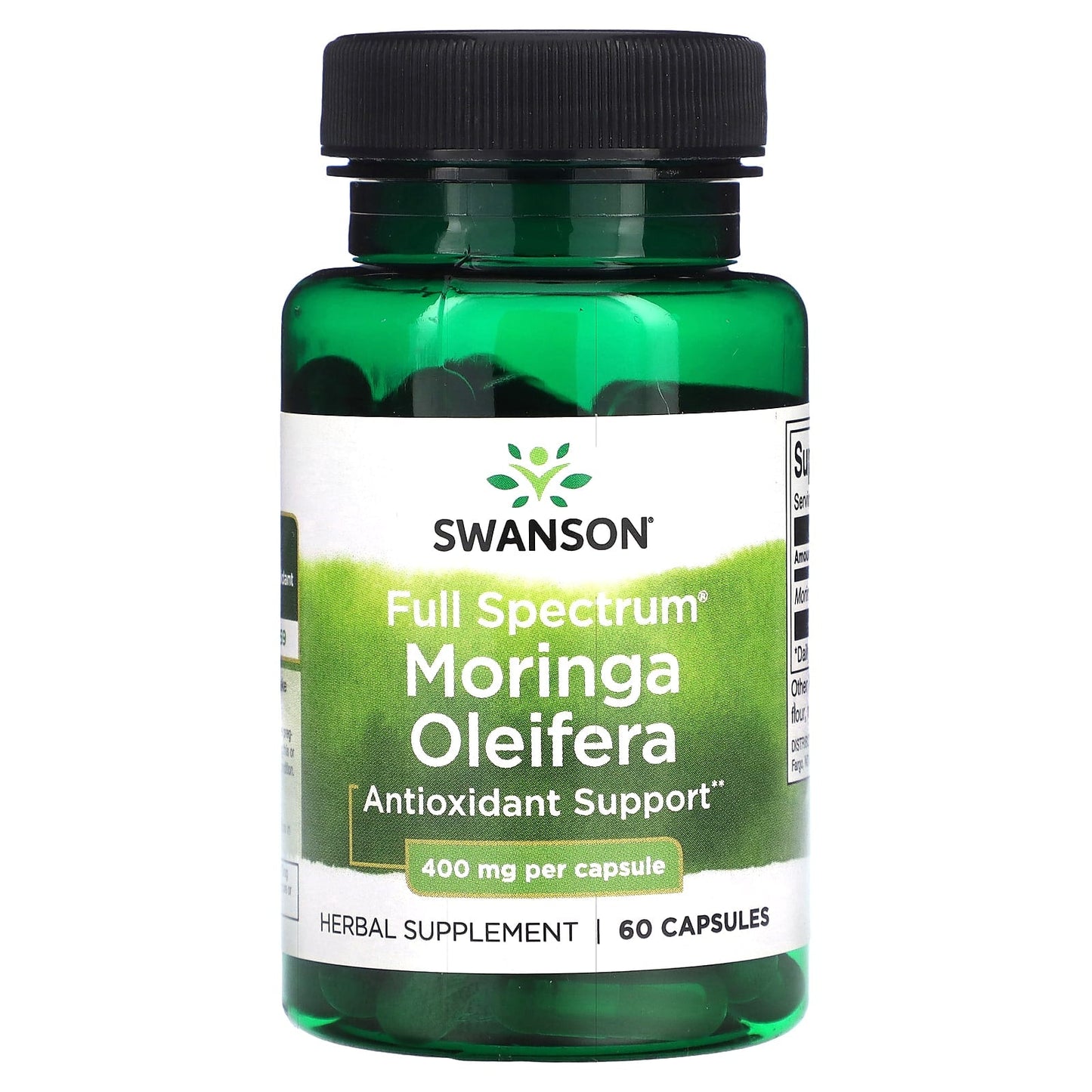 Swanson, Full Spectrum Moringa Oleifera, 400 mg, 60 Capsules - Image 1