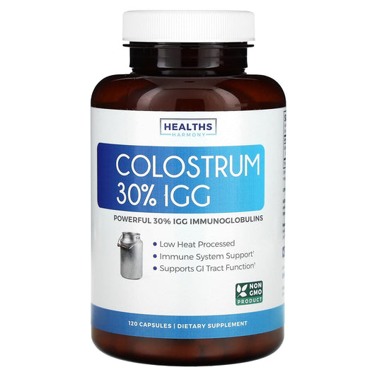Colostrum Supplement with 30% IGG for Immune Support - 120 Capsules - Image 1