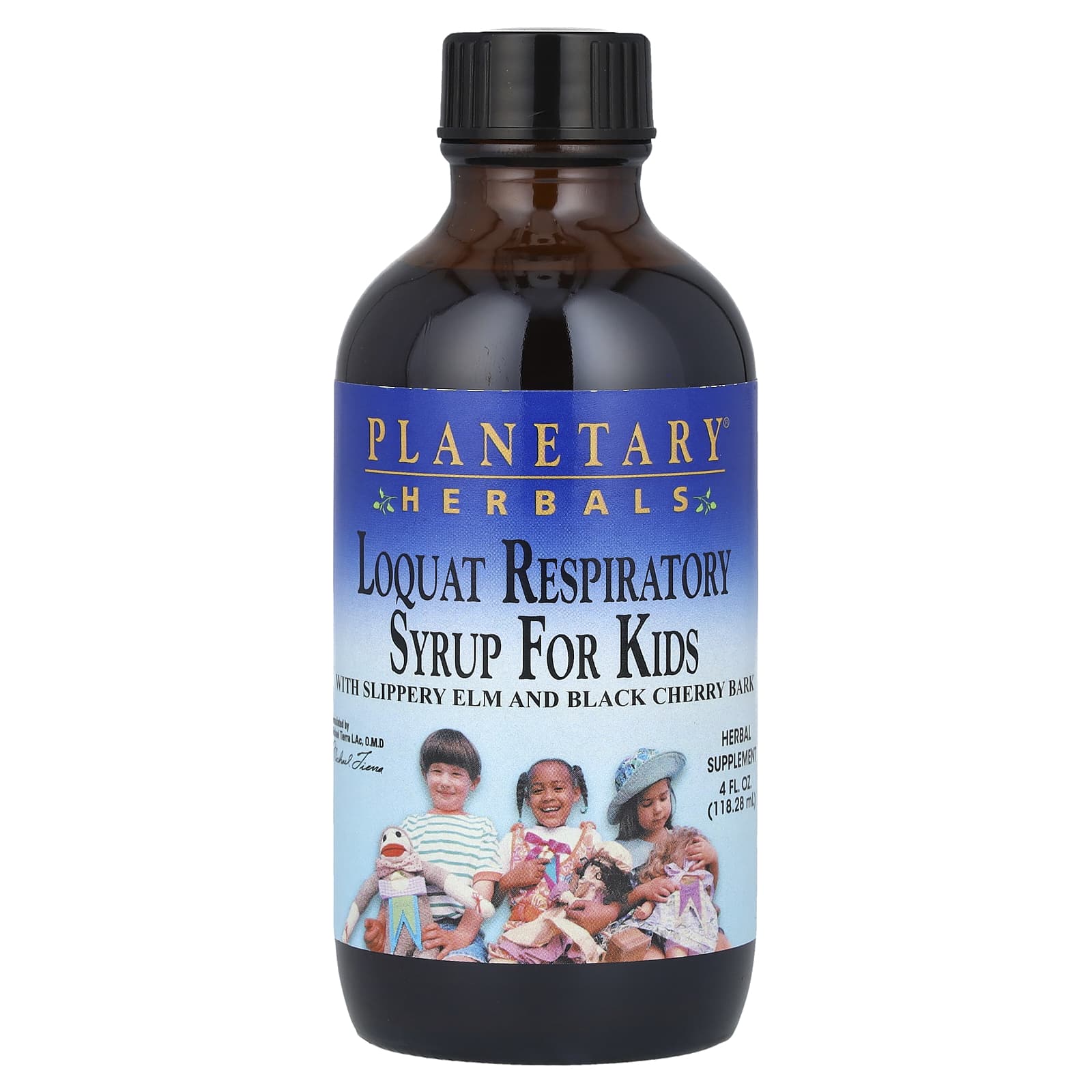 Planetary Herbals, Loquat Respiratory Syrup for Kids, 4 fl oz (118.28 ml) - Image 1