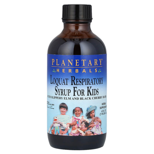 Planetary Herbals, Loquat Respiratory Syrup for Kids, 4 fl oz (118.28 ml) - Image 1