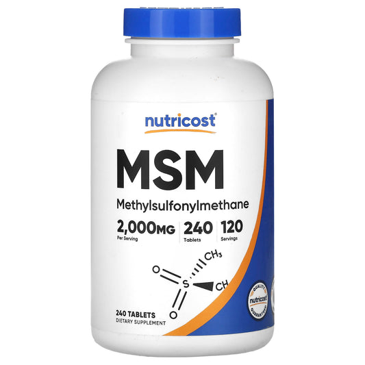 Nutricost, MSM, 240 Tablets (1,000 mg per Tablet) - Image 1