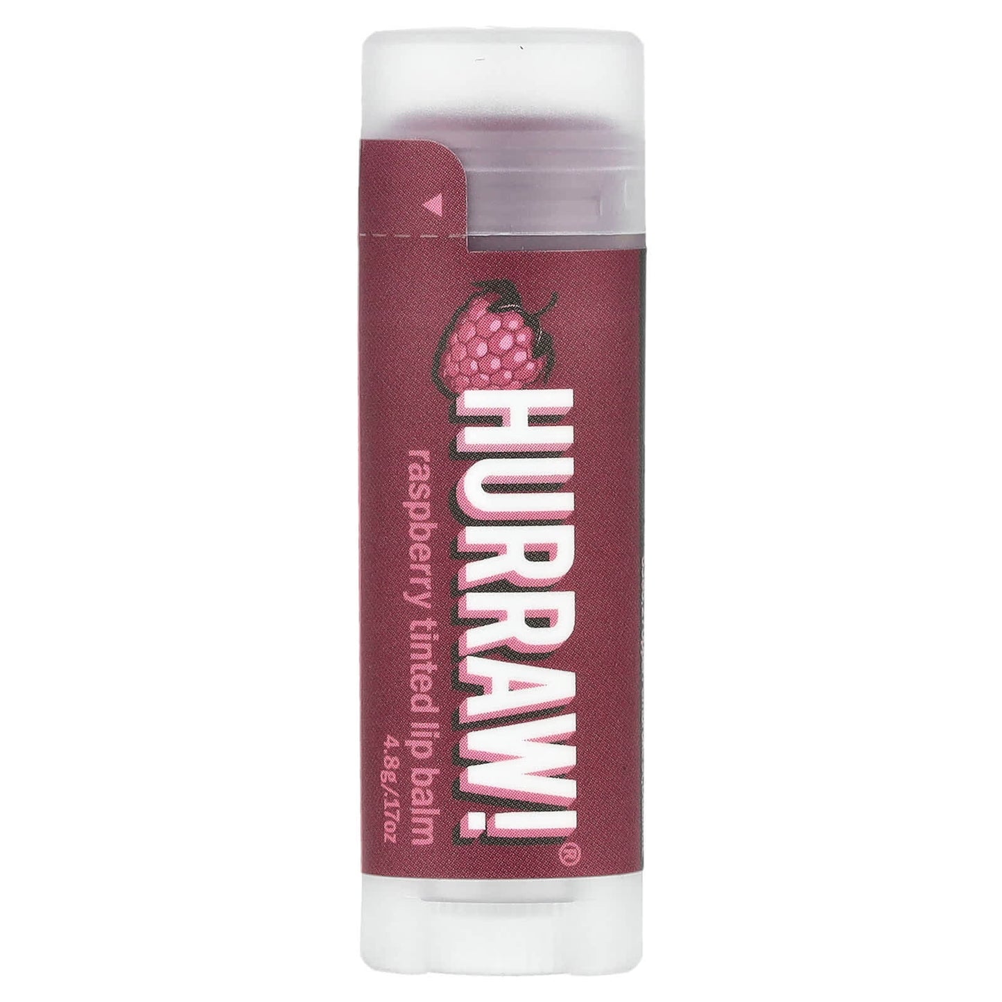 Raspberry Tinted Lip Balm by Hurraw! - Natural, Cruelty-Free - Image 1