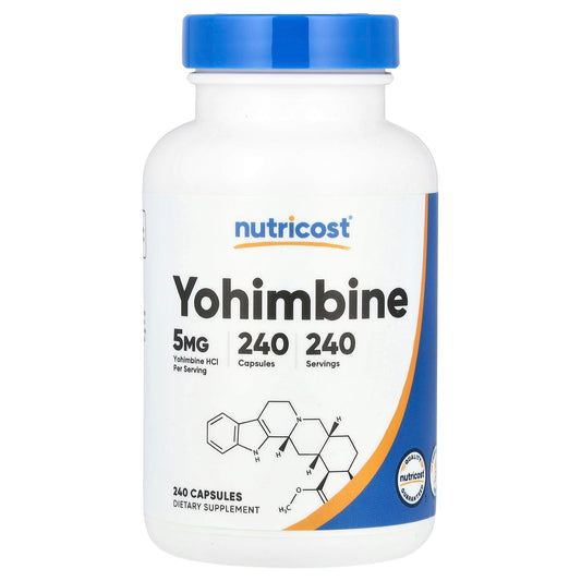 Nutricost, Yohimbine, 5 mg, 240 Capsules - Image 1