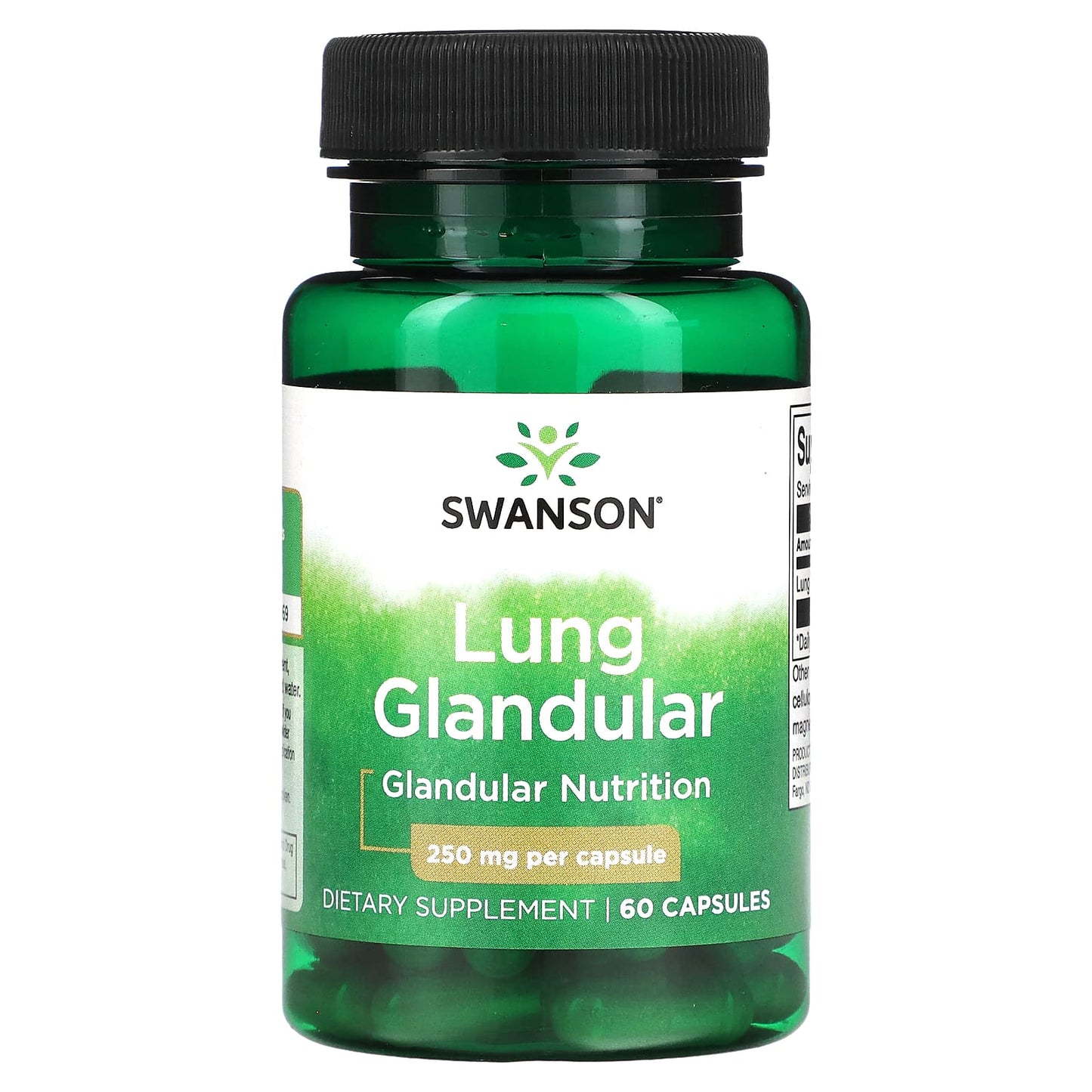 Swanson, Lung Glandular, 250 mg, 60 Capsules - Image 1