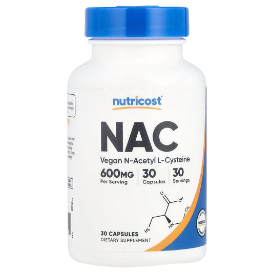 Nutricost, NAC, 600 mg, 30 Capsules - Image 1