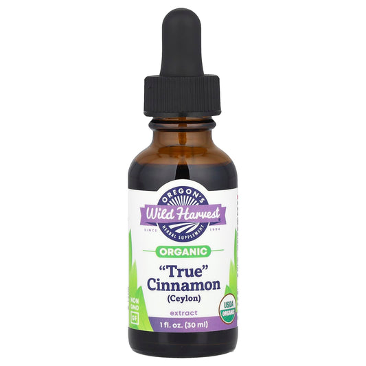 Oregon's Wild Harvest, Organic "True" Cinnamon (Ceylon) Extract, 1 fl oz (30 ml) (333 mg per Serving) - Image 1