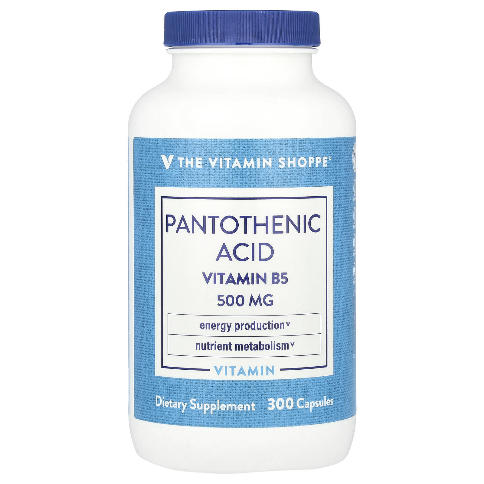 The Vitamin Shoppe, Pantothenic Acid, Vitamin B5, 300 Capsules