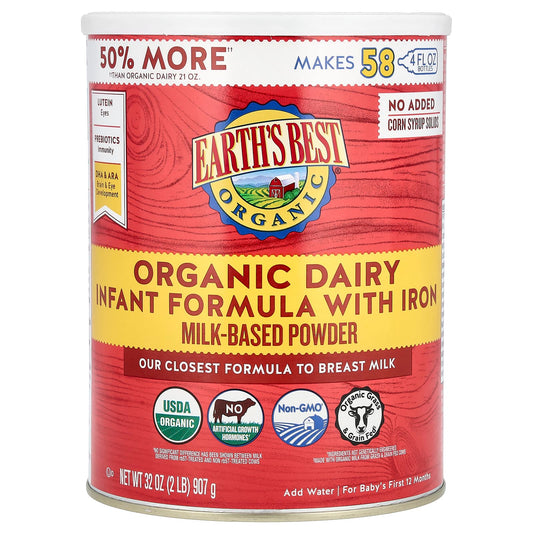 Organic Baby Formula | Earth's Best, Iron-Rich, USDA Organic - Image 1