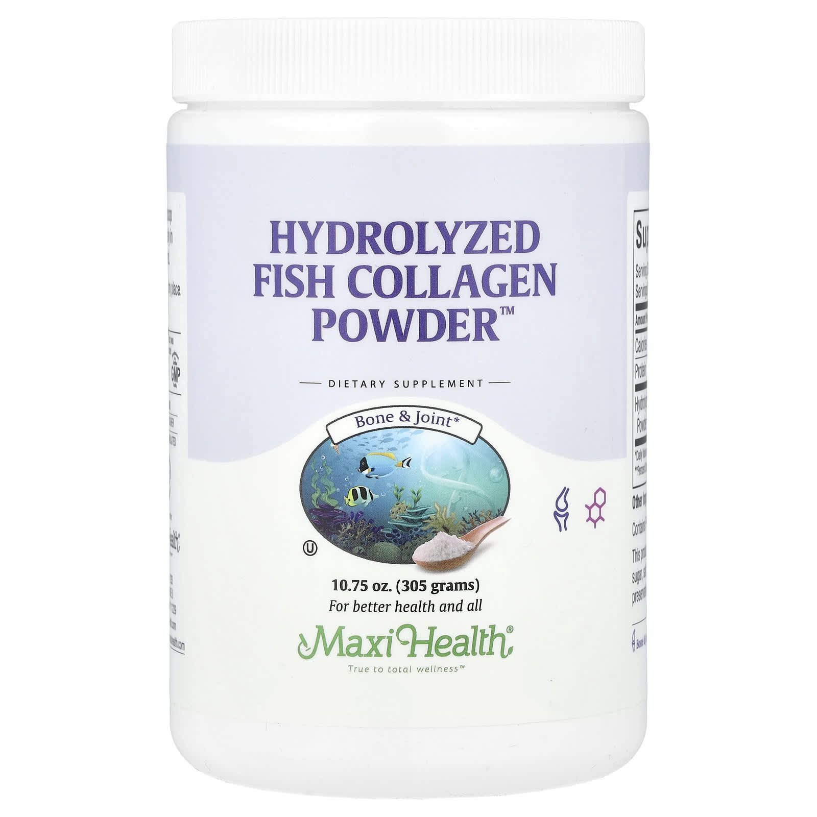 Maxi Health, Hydrolyzed Fish Collagen Powder™, 10.75 oz (305 g) - Image 1