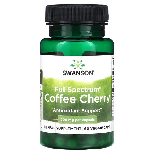 Swanson, Full Spectrum Coffee Cherry, 200 mg, 60 Veggie Caps - Image 1
