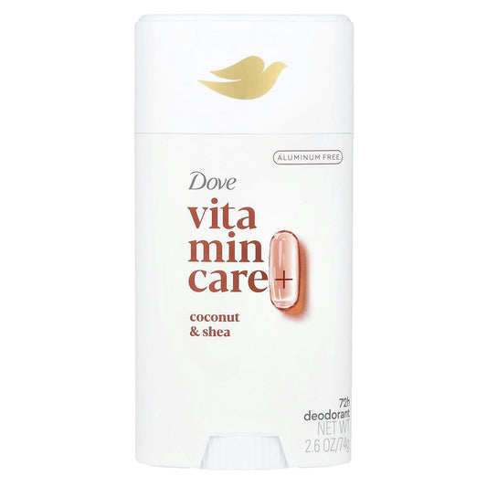 Dove Vitamin Care+ Coconut & Shea Deodorant, 2.6 oz, Aluminum Free, Vegan - Image 1