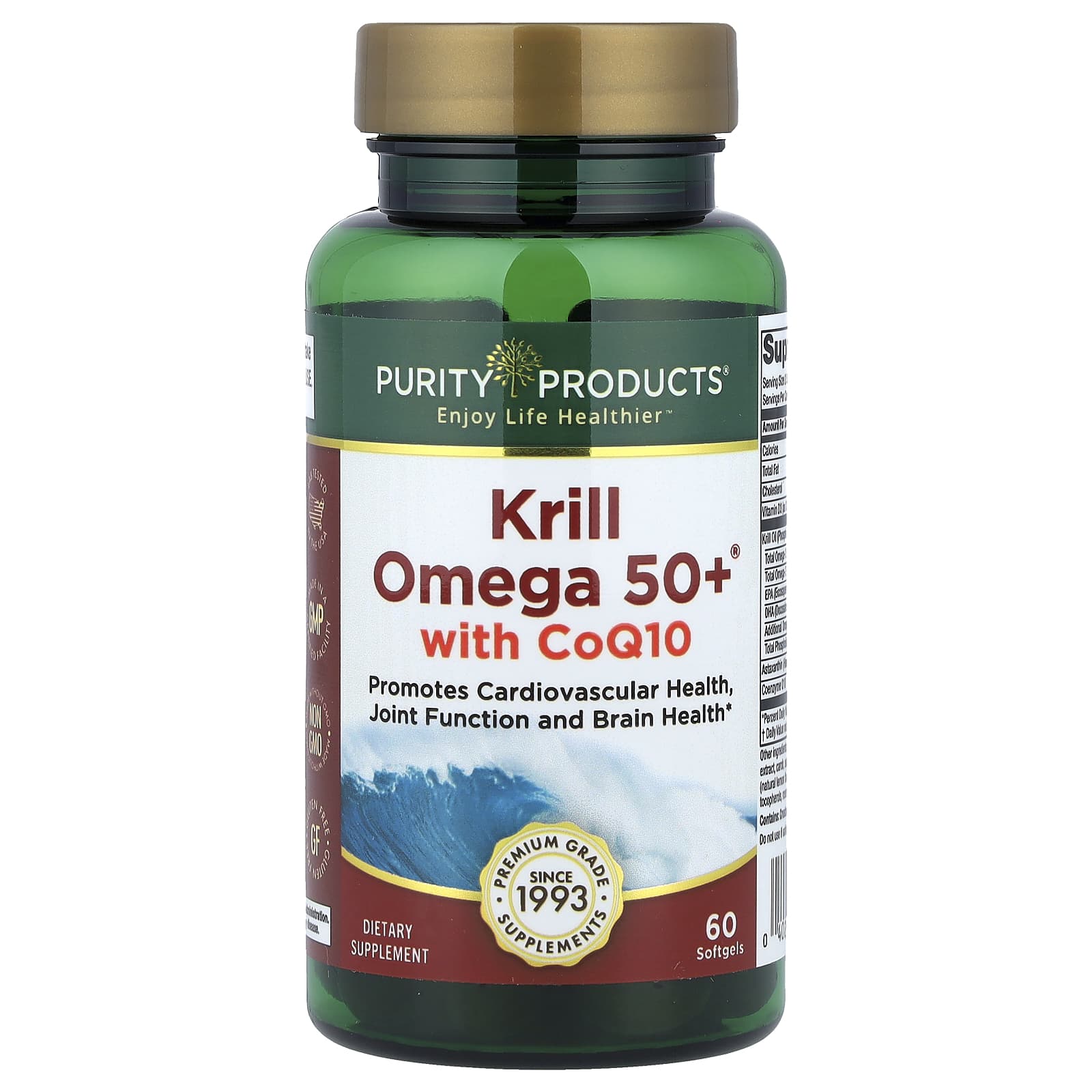 Purity Products, Krill Omega 50+® with  CoQ10, 60 Softgels - Image 1