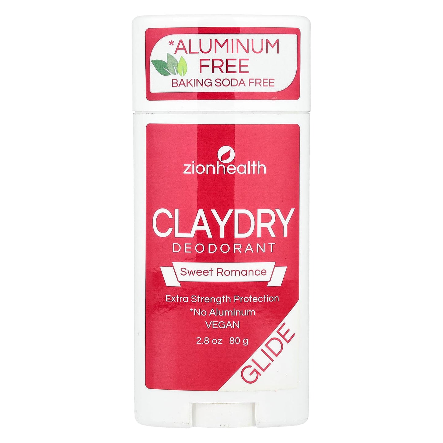 Zion Health, Glide, ClayDry Deodorant, Sweet Romance, 2.8 oz (80 g) - Image 1