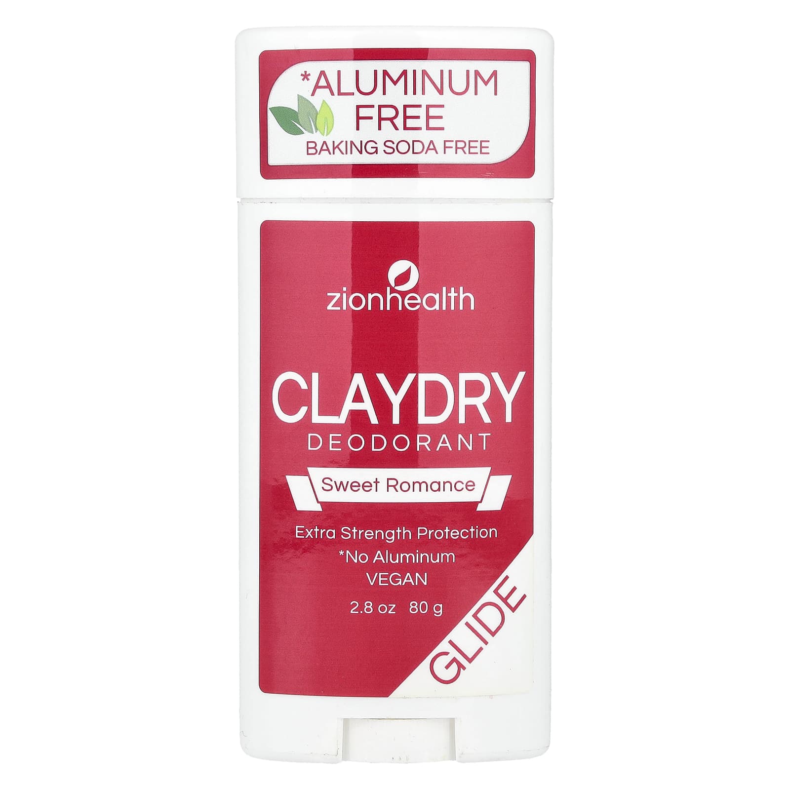 Zion Health, Glide, ClayDry Deodorant, Sweet Romance, 2.8 oz (80 g) - Image 1