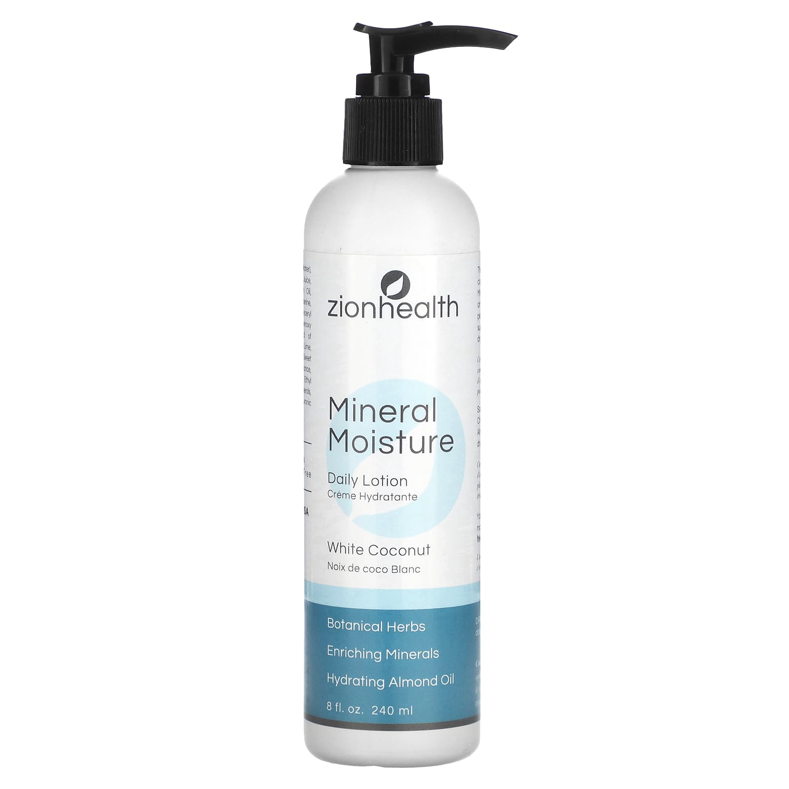 Zion Health, Mineral Moisture Daily Lotion, White Coconut, 8 fl oz (240 ml) - Image 1