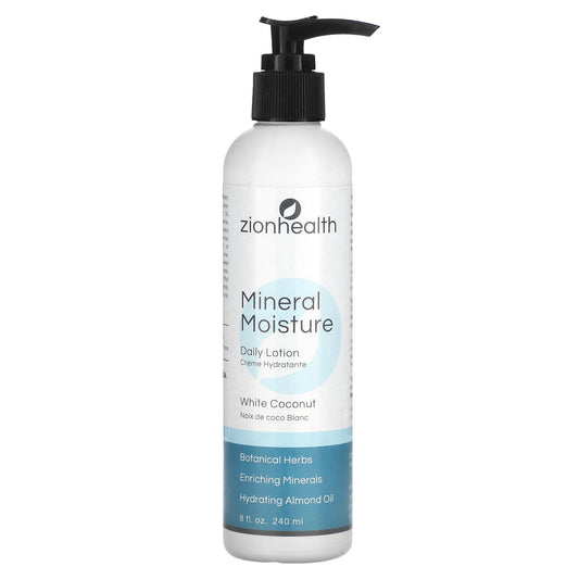 Zion Health, Mineral Moisture Daily Lotion, White Coconut, 8 fl oz (240 ml) - Image 1
