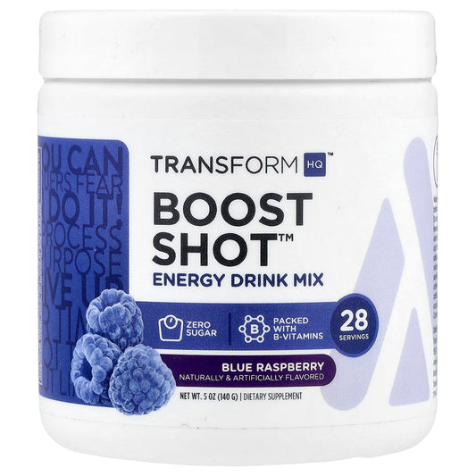 TransformHQ, Boost Shot™, Energy Drink Mix, Blue Raspberry, 5 oz (140 g) - Image 1