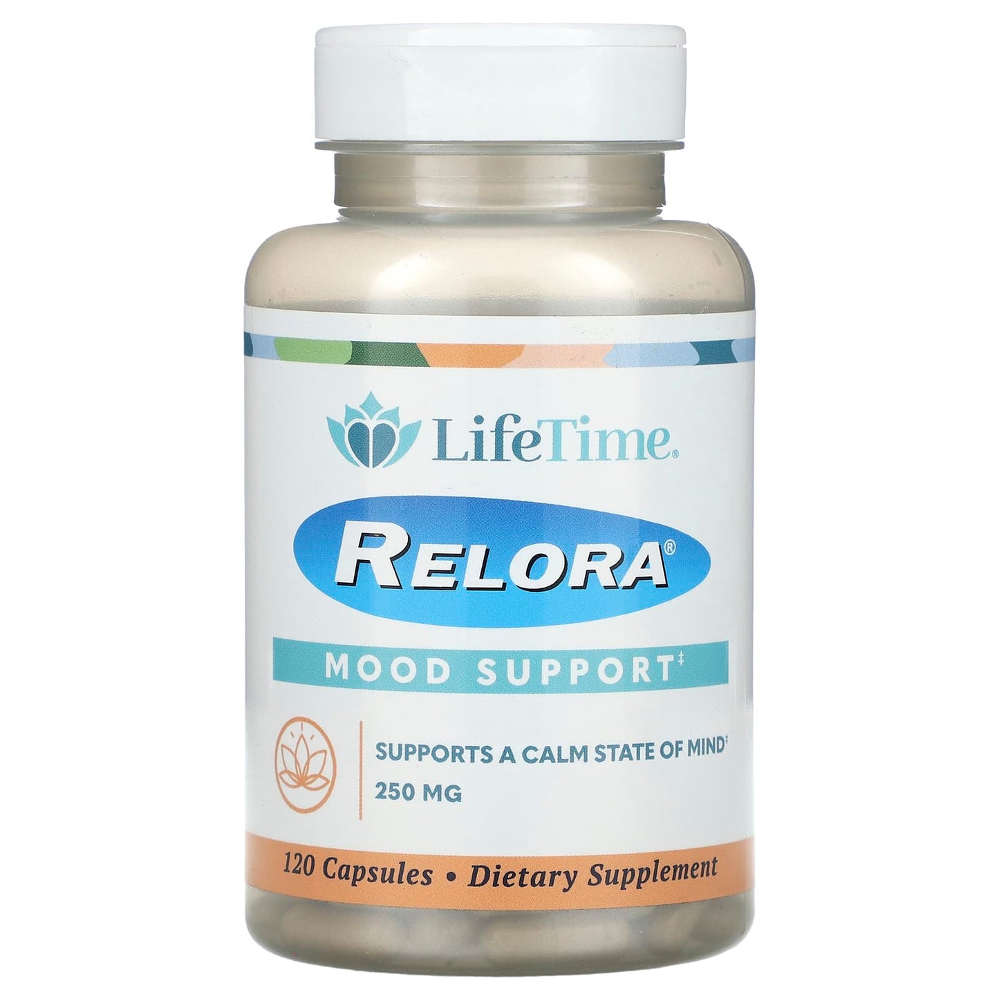 LifeTime Vitamins, Relora, Mood Support, 250 mg, 120 Capsules - Image 1