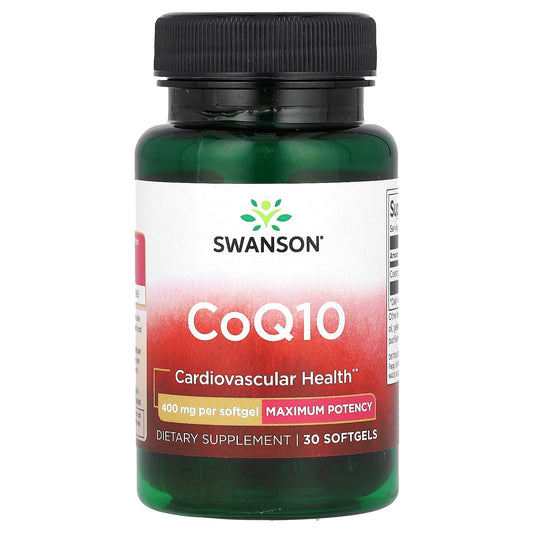 Swanson, CoQ10, Maximum Potency, 400 mg, 30 Softgels - Image 1