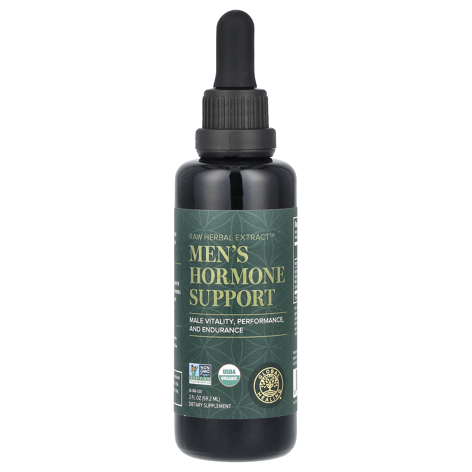 Global Healing Men's Hormone Support & Endurance Formula 2 fl oz - Image 1